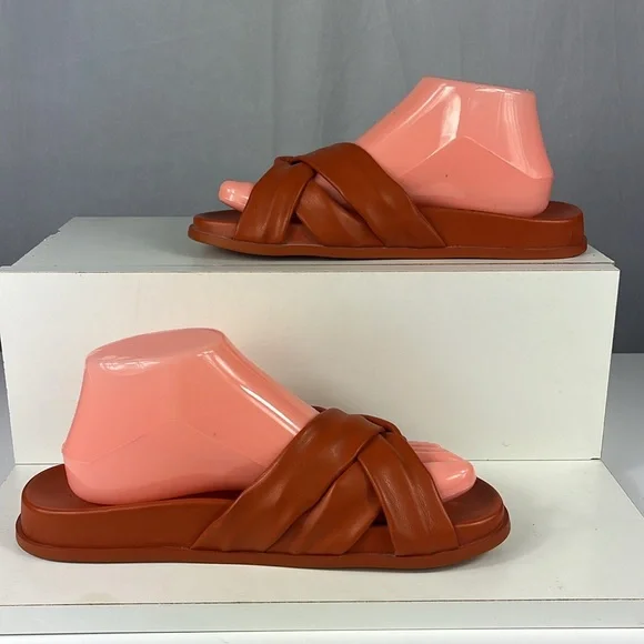 Anthropologie Silent D Helena Sandals in Terra Cotta. - Picture 4 of 10